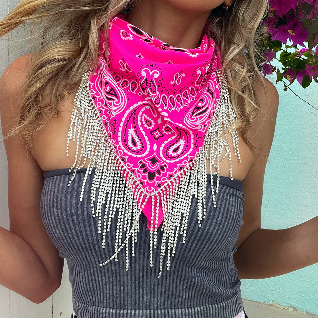 Bling rhinestone bandana for cowboys