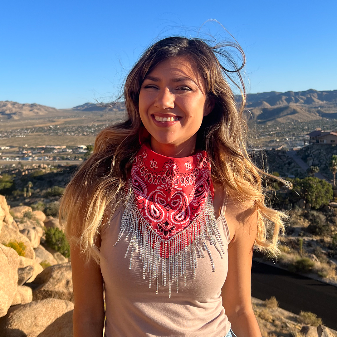 Glamorous bandana with rhinestones