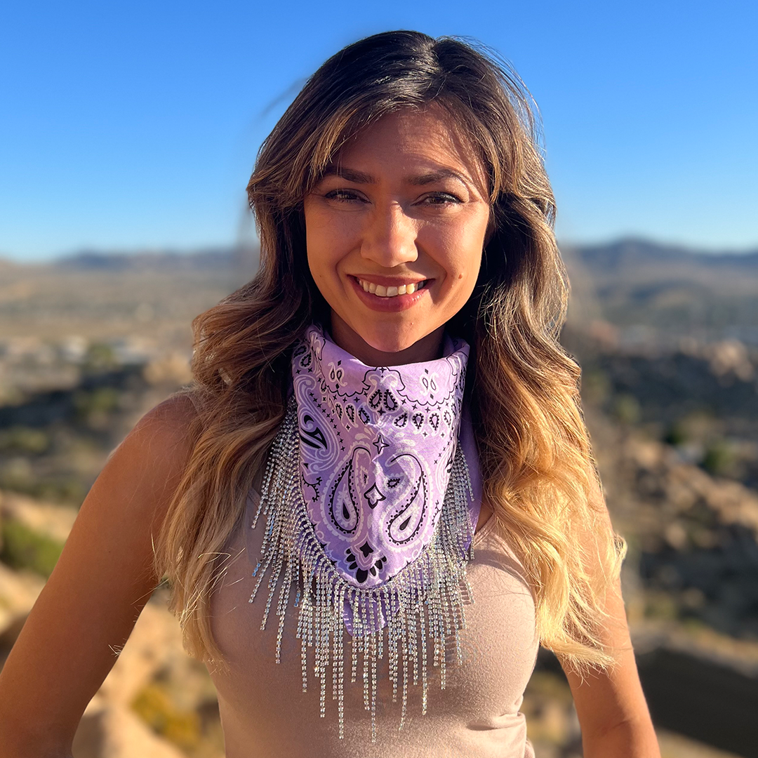 Stylish rhinestone cowboy bandana