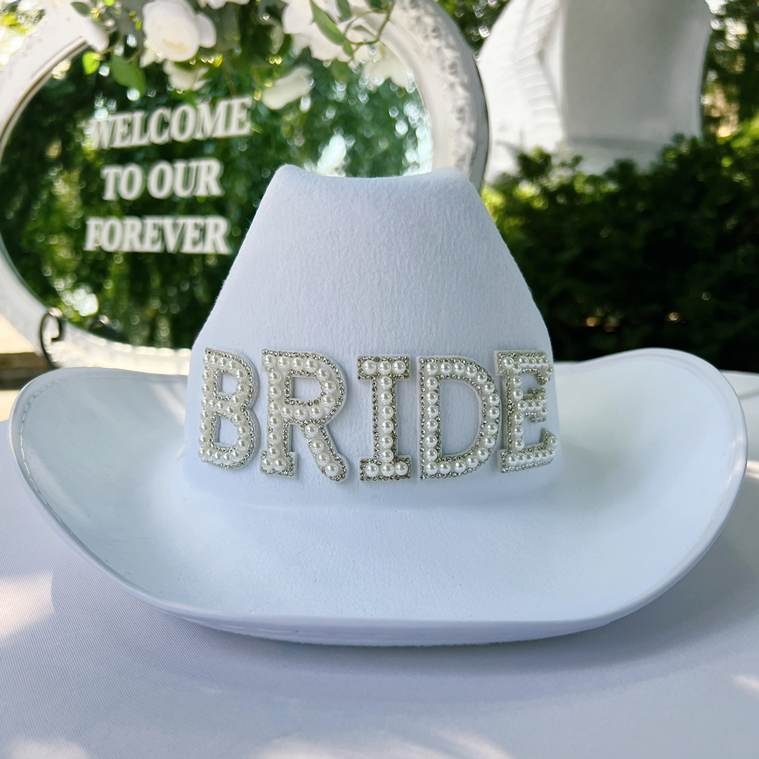 Bride cowgirl hat