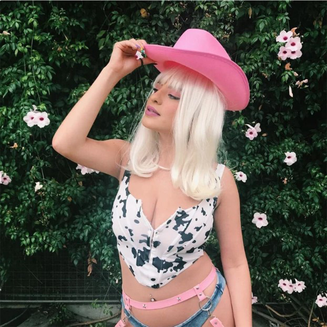 Pink Let's Go Girls cowboy hat
