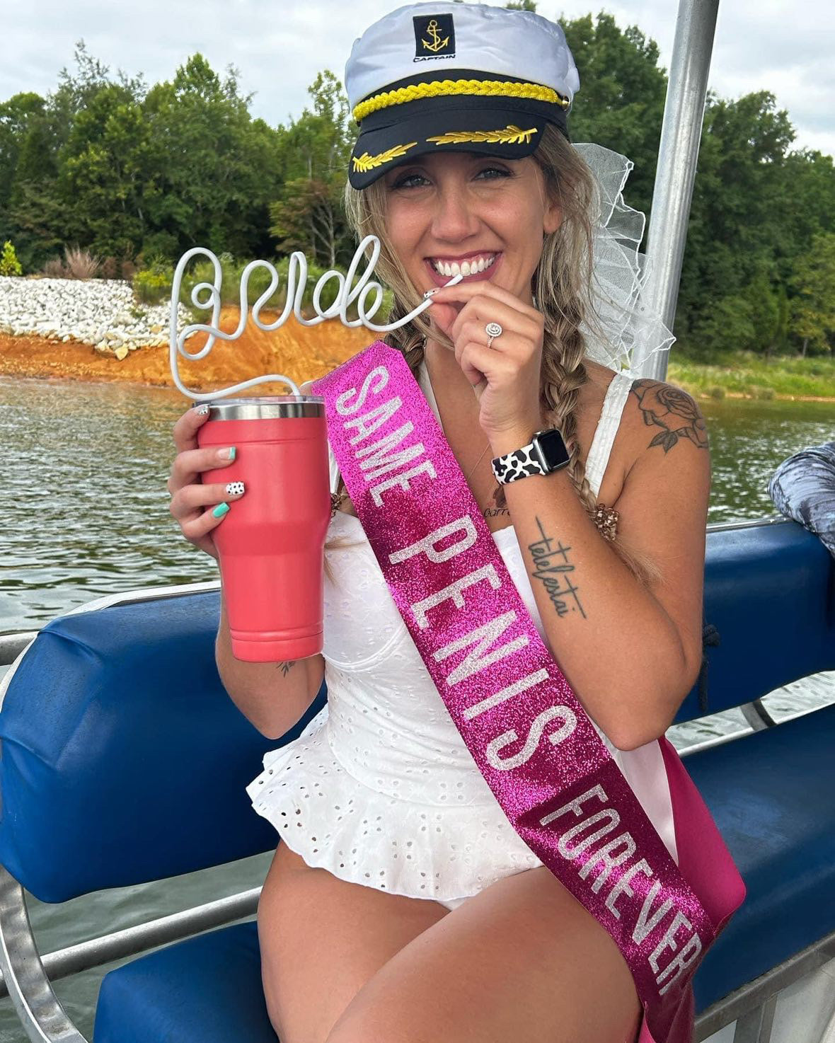 Personalized bride straw