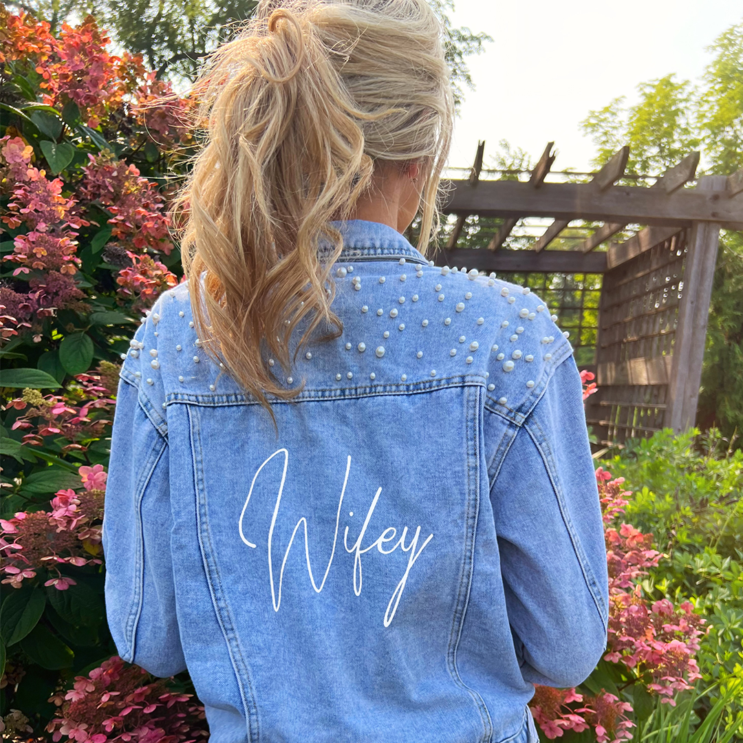 Custom Wifey bride jacket