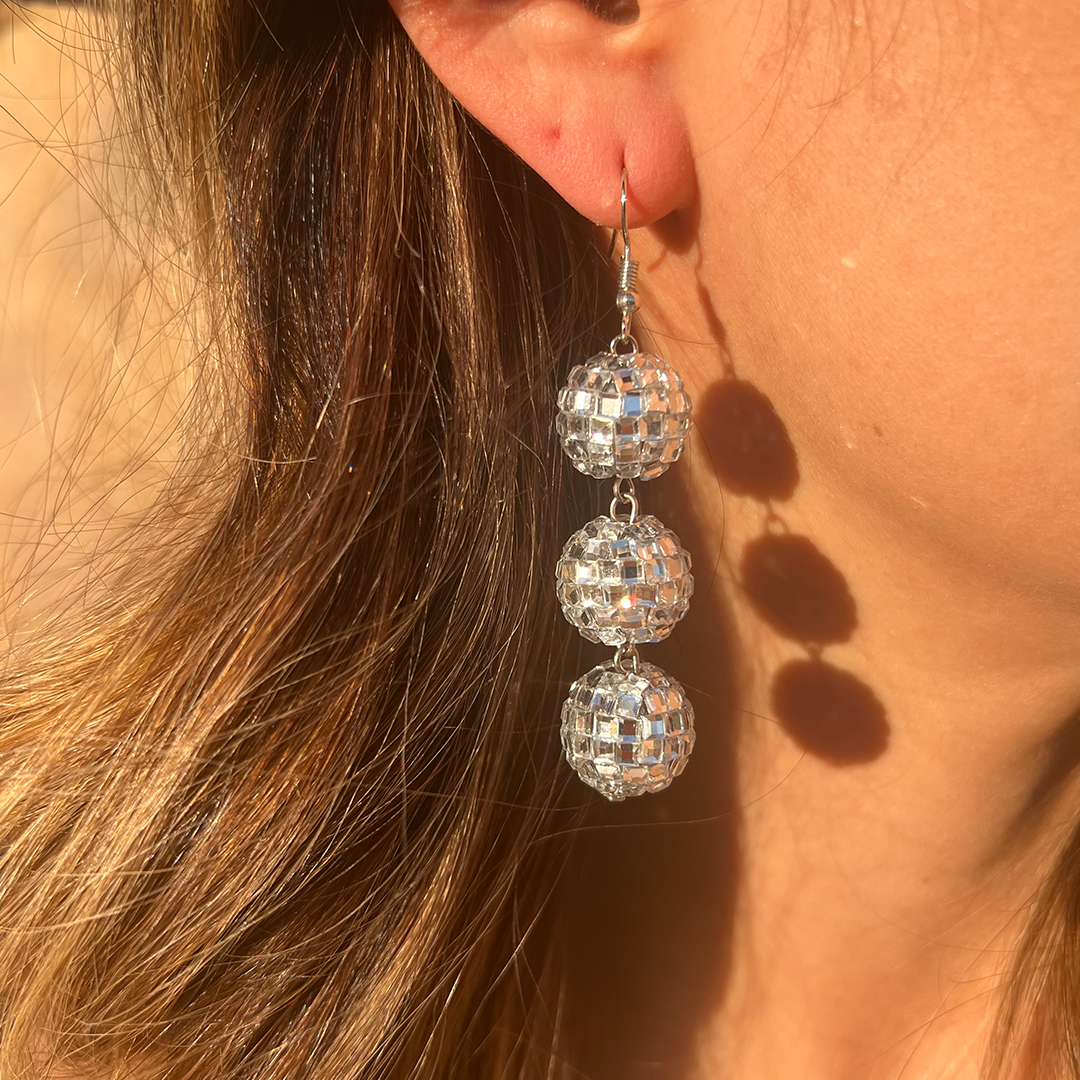 Sparkly disco earrings