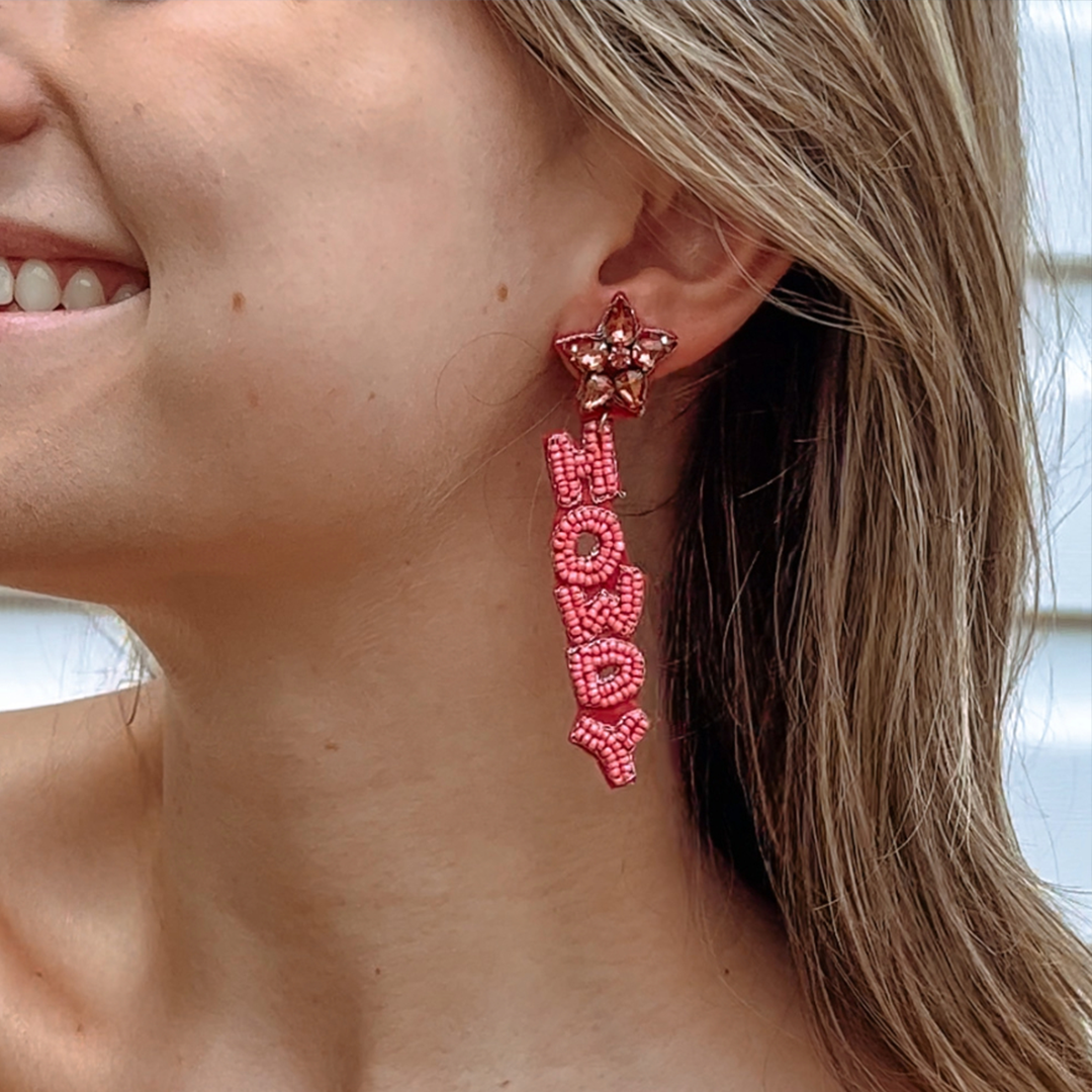 Cowgirl-themed earrings