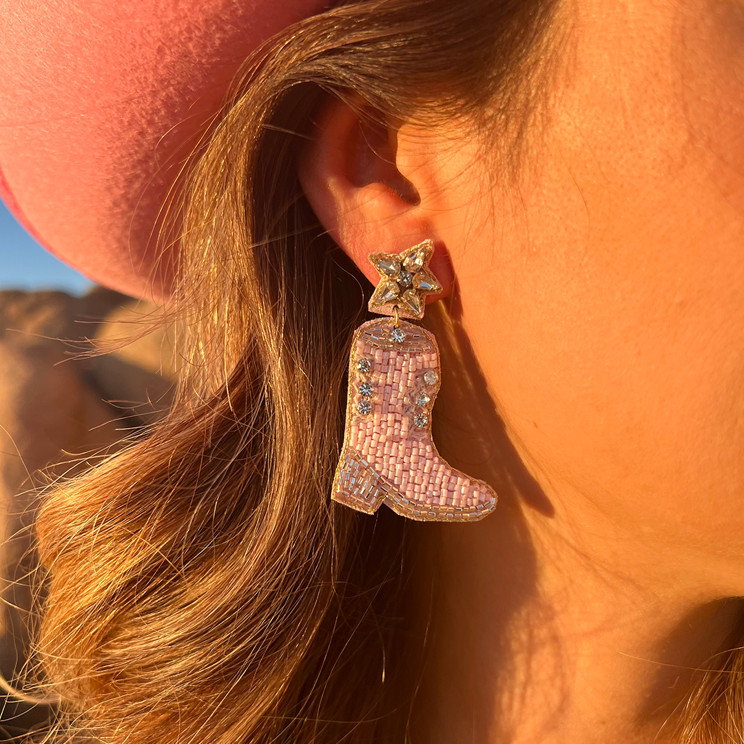 Stylish pink boot jewelry