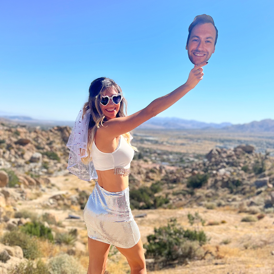 Custom photo face on a stick