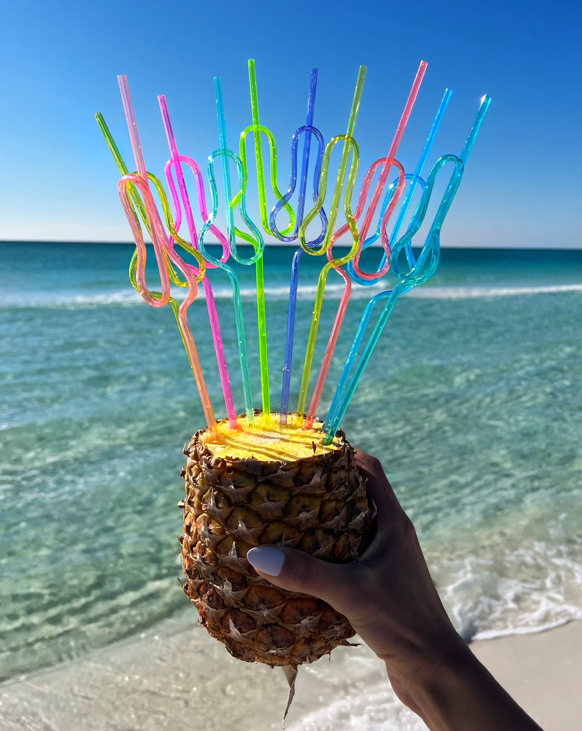 Fun rainbow party straws