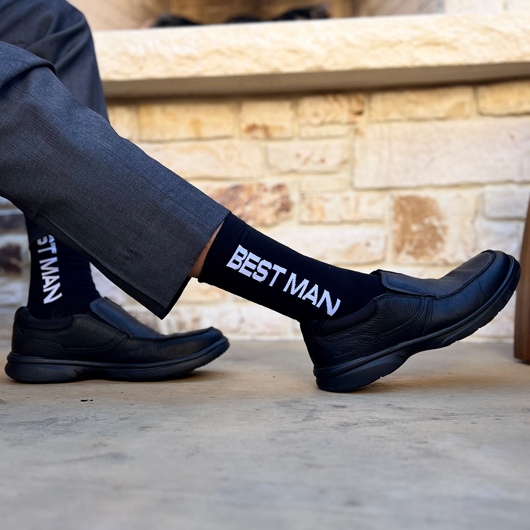 Personalized best man socks