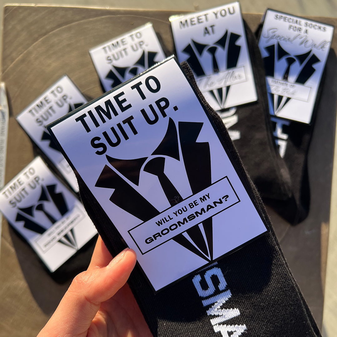 Elegant groomsmen socks