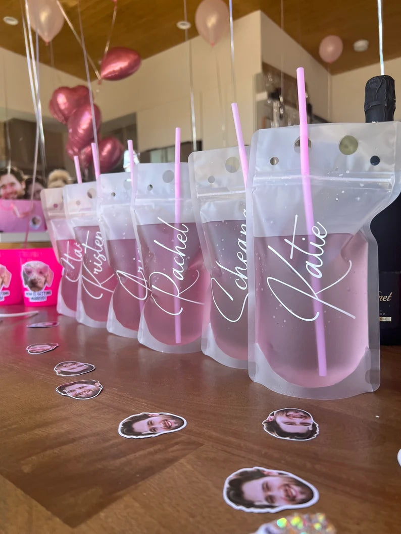 Refillable personalized drink pouch