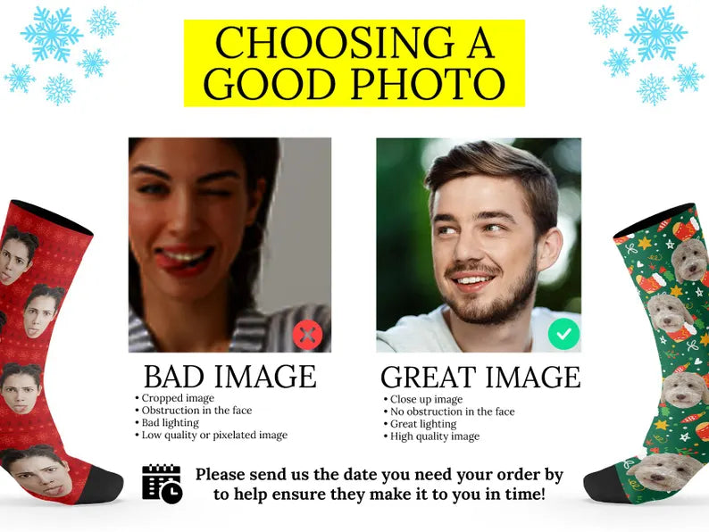 Christmas Face on a Sock