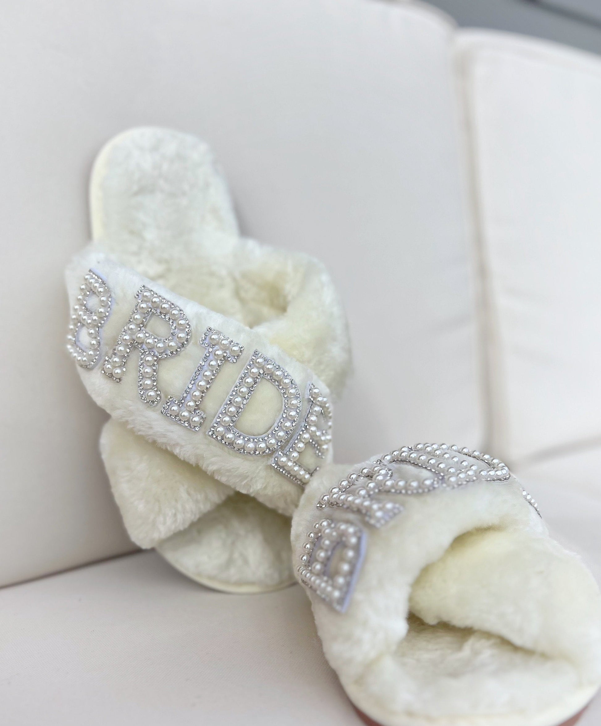 Personalized bridal slippers