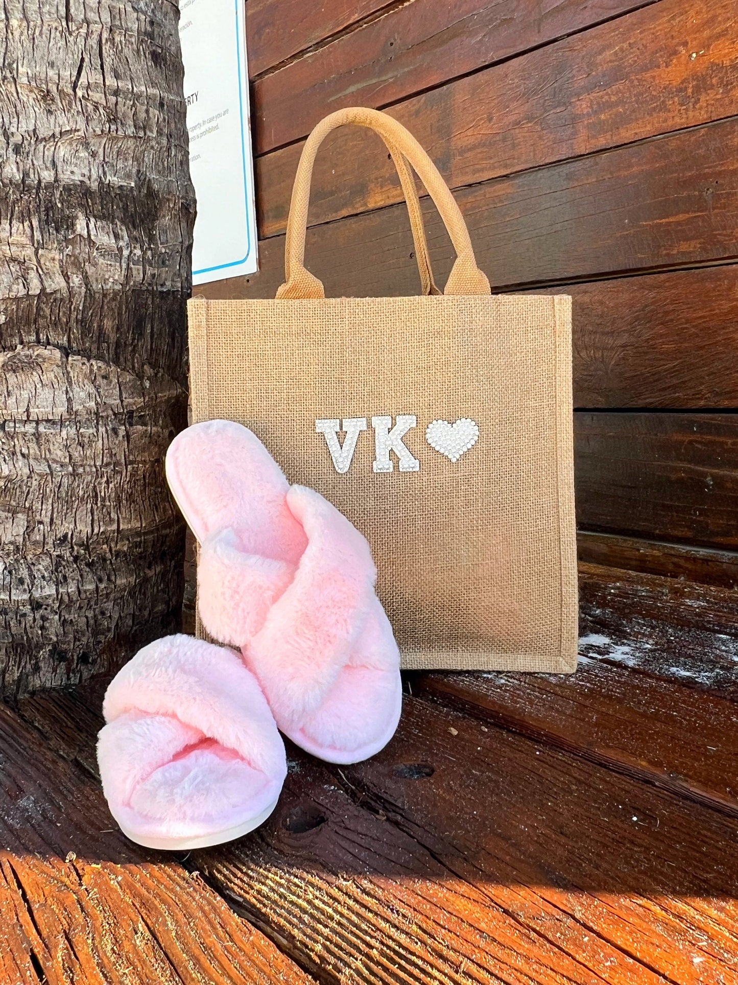 Blush pink spa slippers