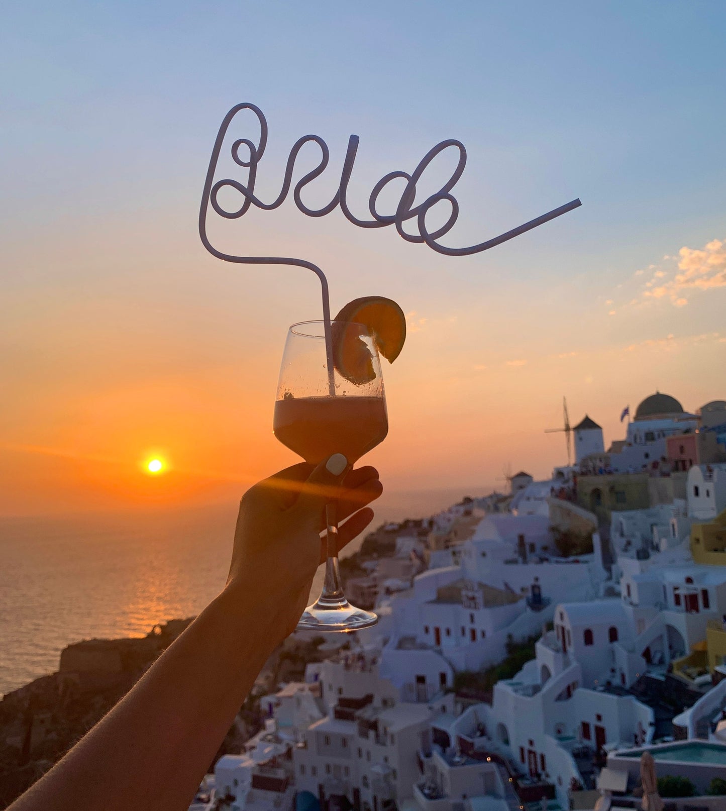 Decorative Endless Love straw