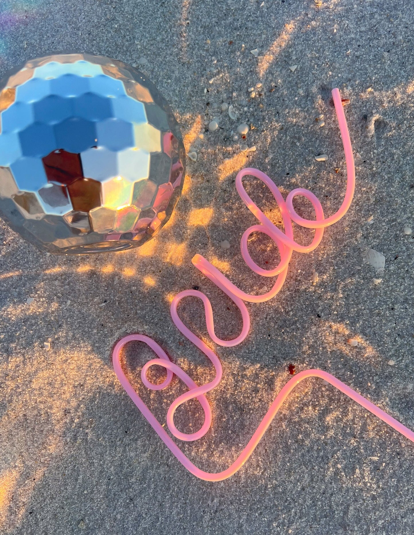 Heart-shaped Endless Love straw