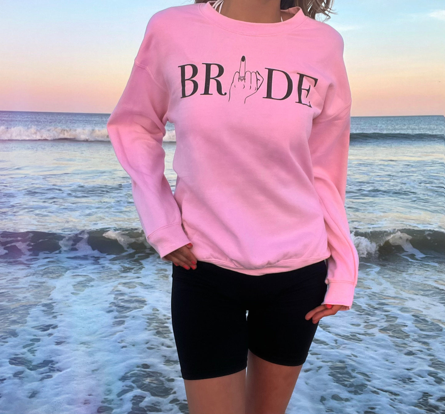 Stylish bride sweatshirt