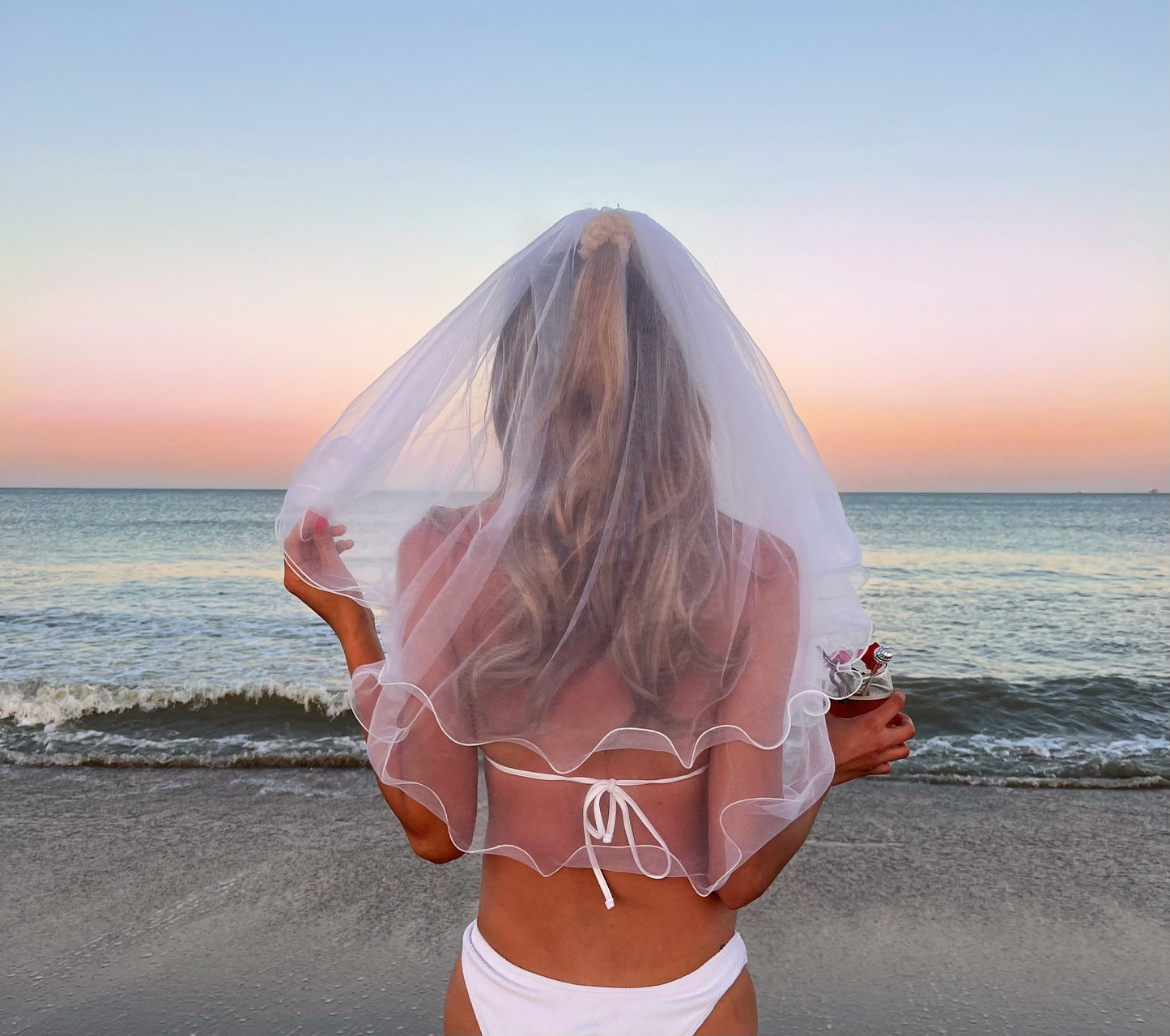 Flirty bachelorette party veil