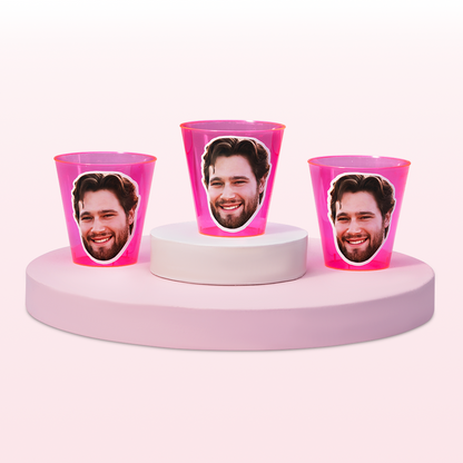 Custom Pink Face Shot Glasses