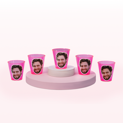 Custom Pink Face Shot Glasses