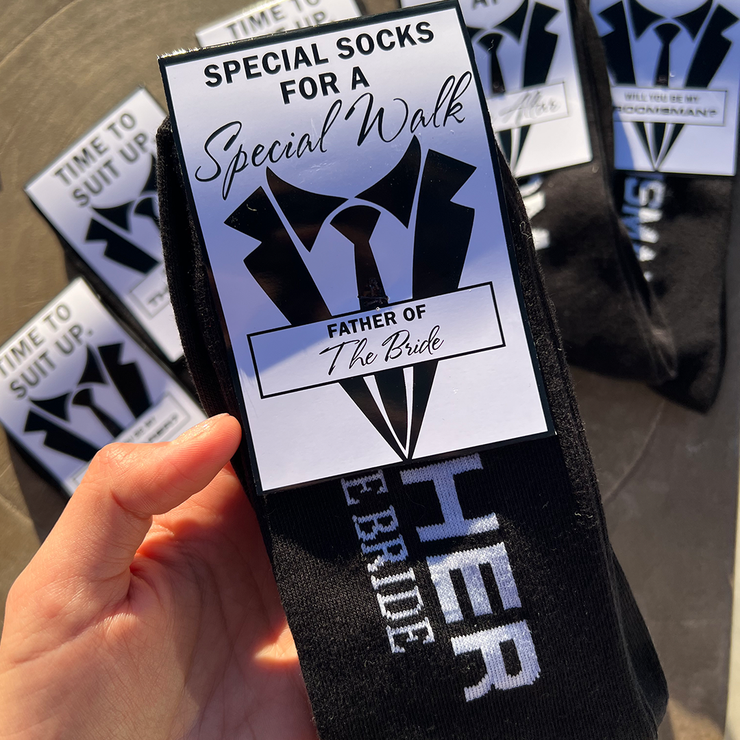 Special Father of the Bride socks
