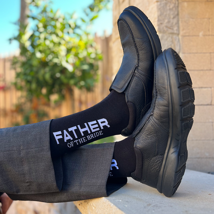 Custom Father of the Bride socks
