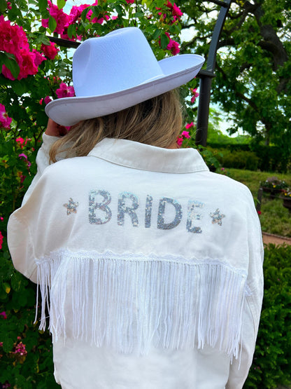 Rhinestone bride jacket
