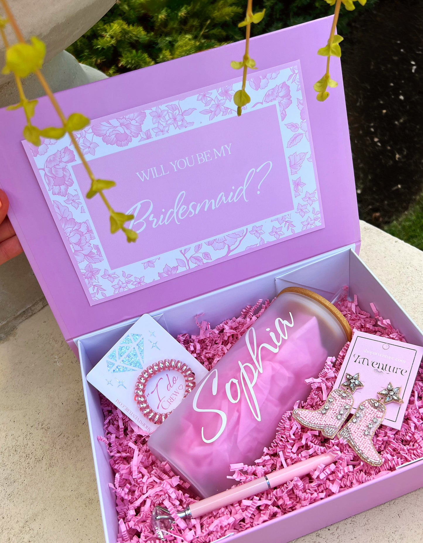 Custom bridesmaid gift box