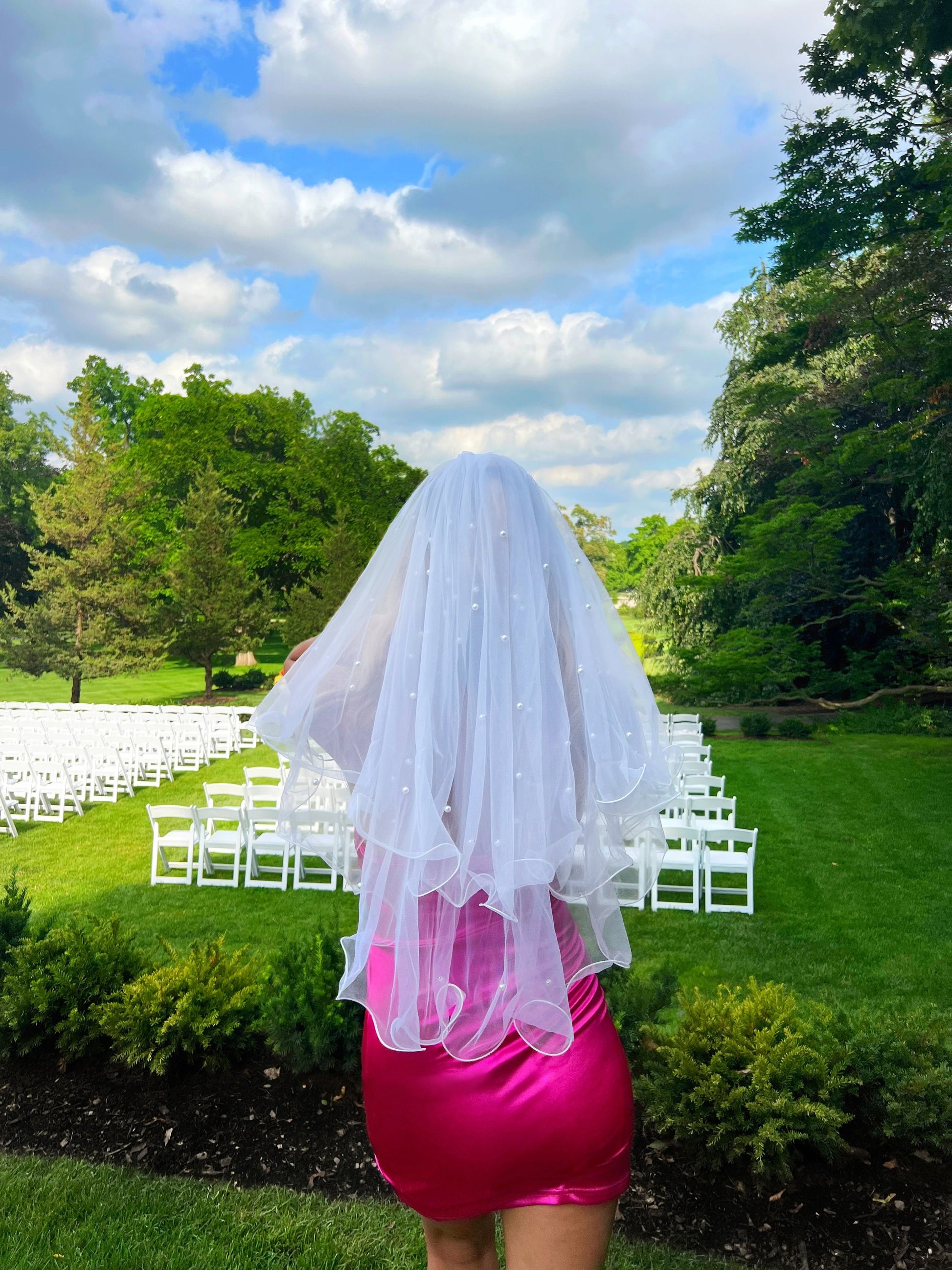 Trendy bachelorette party veil